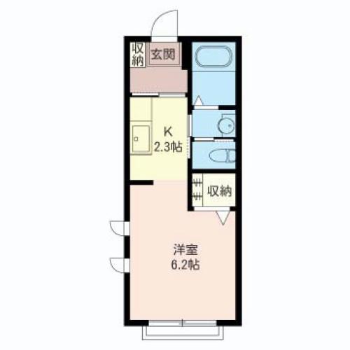 川口市大字小谷場のアパートの間取り