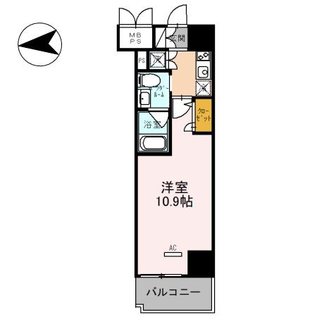 堺市堺区北花田口町のマンションの間取り