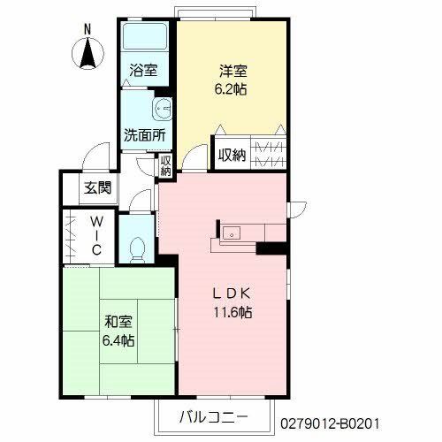 宮若市本城のアパートの間取り