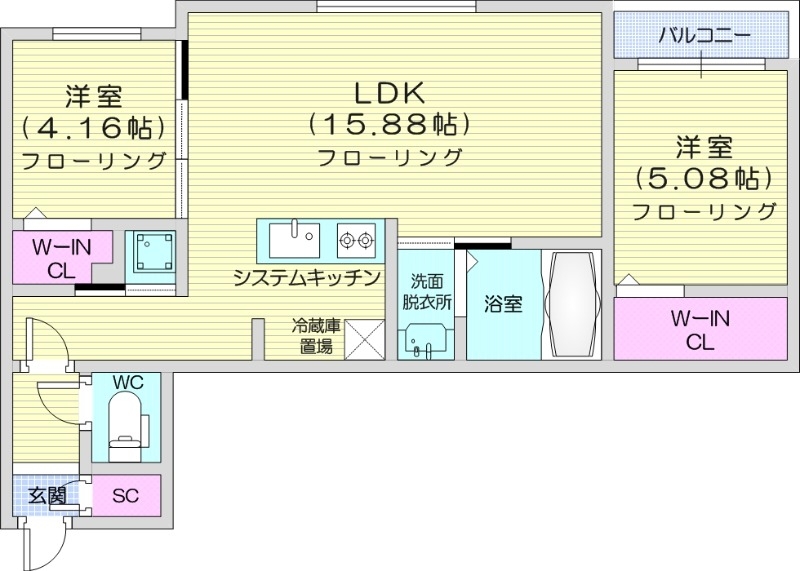 S-RESIDENCE元町alectraの間取り