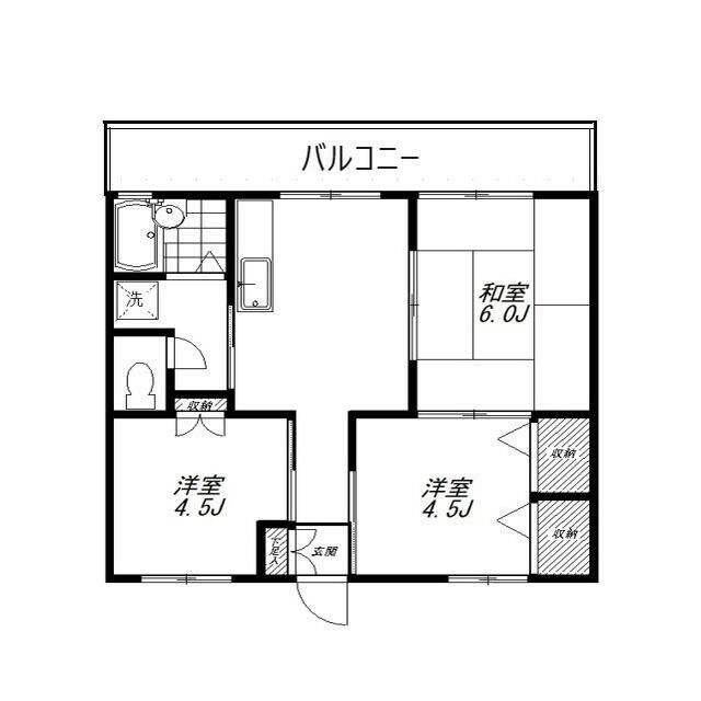 横浜市鶴見区上末吉のアパートの間取り