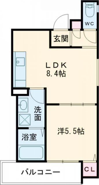 枚方市藤阪中町のアパートの間取り