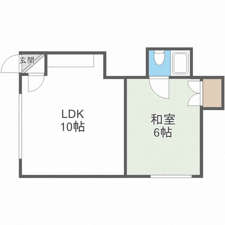 札幌市清田区平岡三条のアパートの間取り