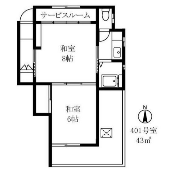 パティオ中島の間取り