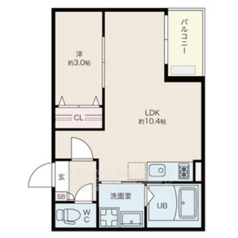 名古屋市港区小碓のアパートの間取り