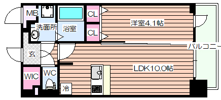 【プレサンス新大阪イオリアの間取り】