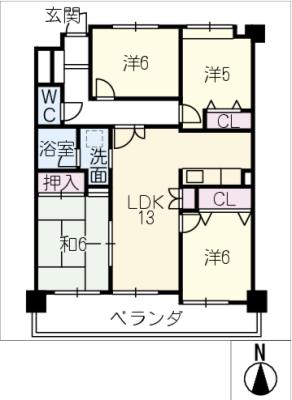 エクセル鶴見４０７号室の間取り