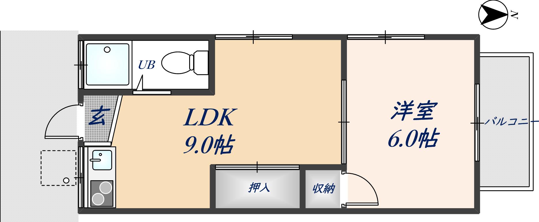 長池パンション　A棟の間取り