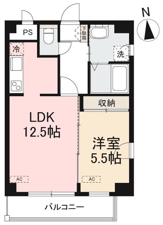 高松市観光通のマンションの間取り