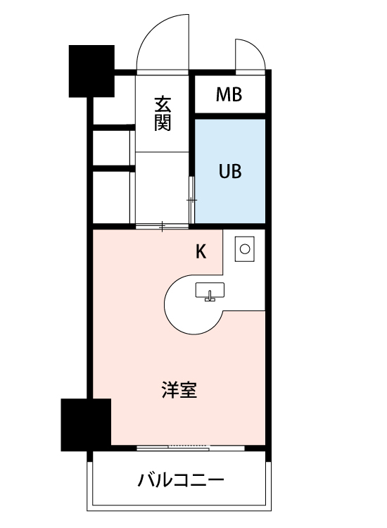 福岡市中央区六本松のマンションの間取り