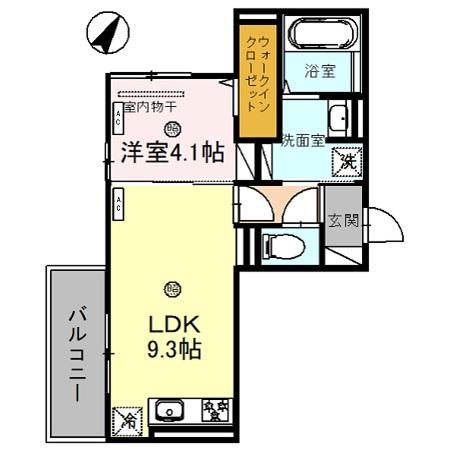 神戸市灘区国玉通のアパートの間取り