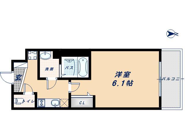 【プレサンス新町ウィズ　ジョイの間取り】