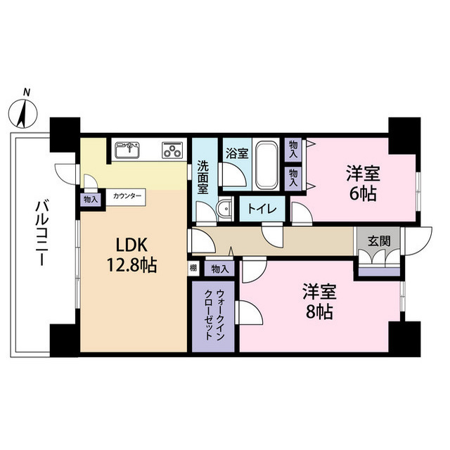 アルカディーナ城陽（０００３９４８）の間取り