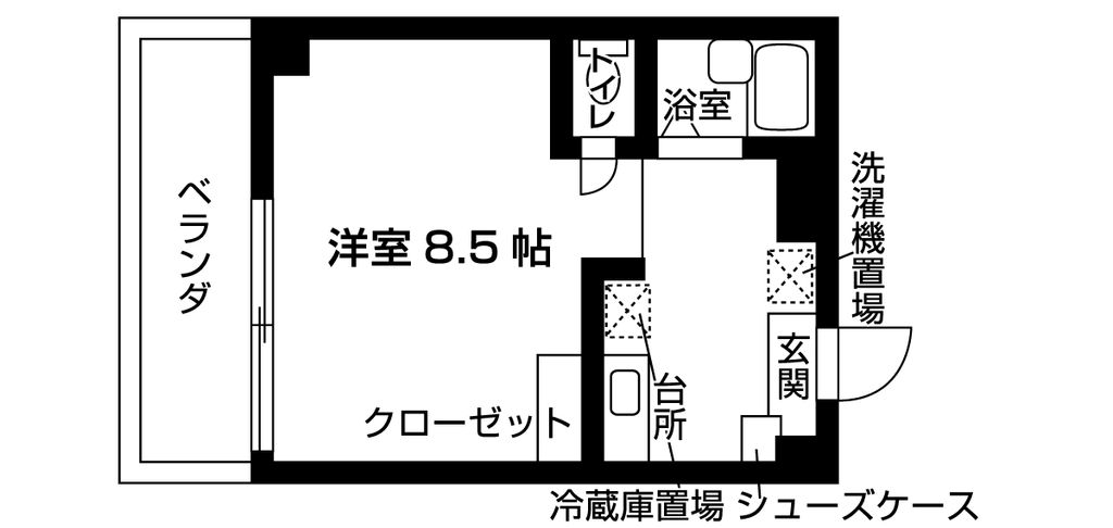 バウスクロス千葉の間取り