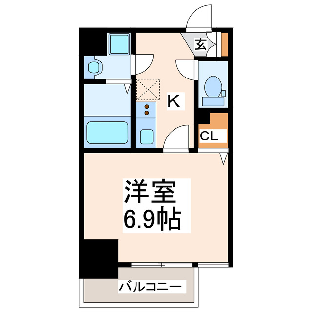 熊本市中央区本荘のマンションの間取り