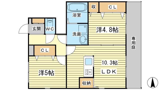 ルミナス　パティオの間取り