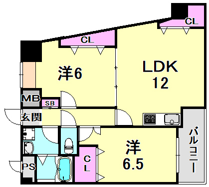 パレス東洋神戸館の間取り