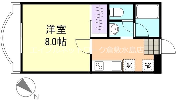 倉敷市連島中央のマンションの間取り