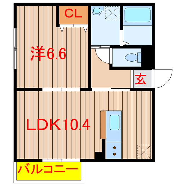 鎌ケ谷市鎌ケ谷のアパートの間取り