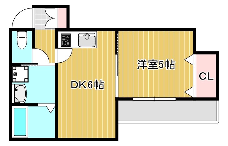 S Apt.古川橋の間取り