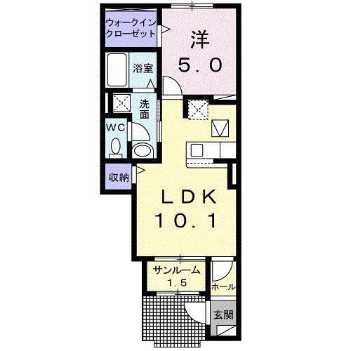 ［大東建託］グラン　フルールIIIの間取り