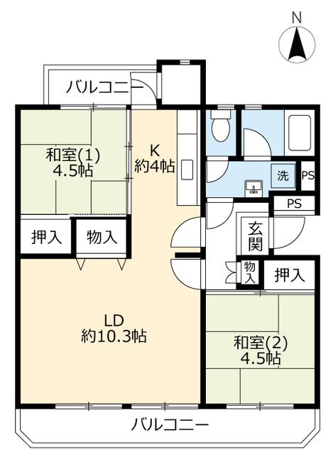 ＵＲ花園の間取り