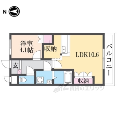 長浜市内保町のアパートの間取り