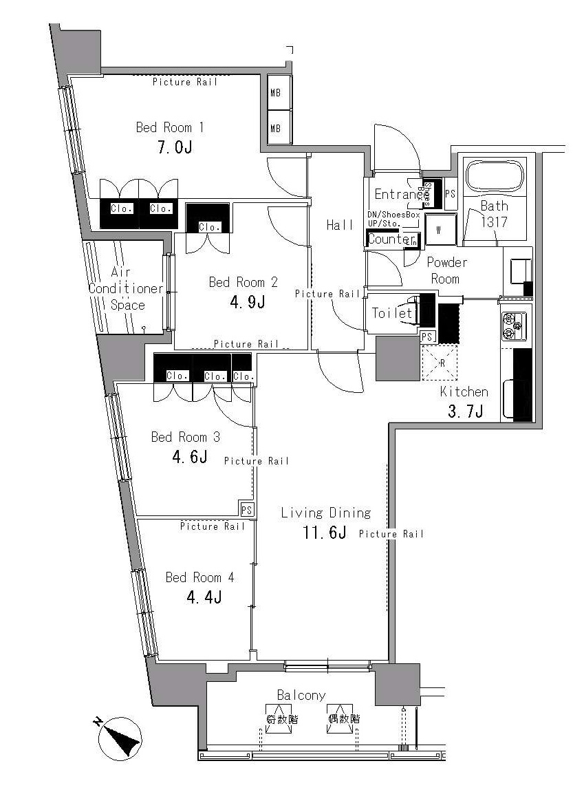 ParkAxis日本橋浜町　の間取り