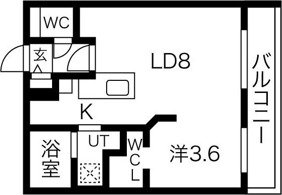 エアフォルク発寒南の間取り