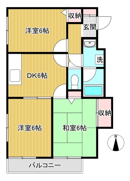 グリーンヒルズ南大泉Ａ棟の間取り