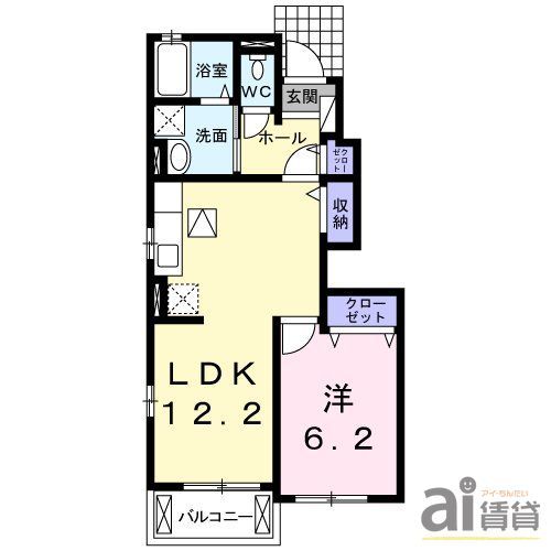 ふじみ野市清見のアパートの間取り