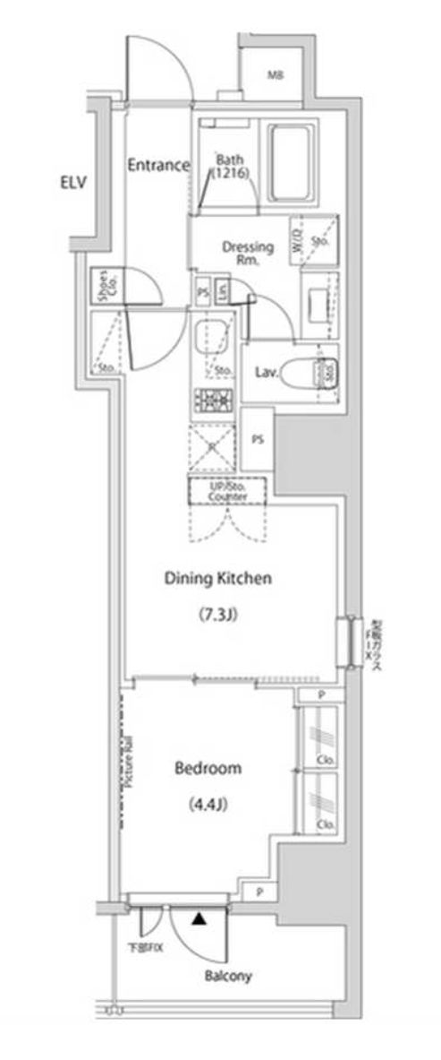 中野区本町のマンションの間取り