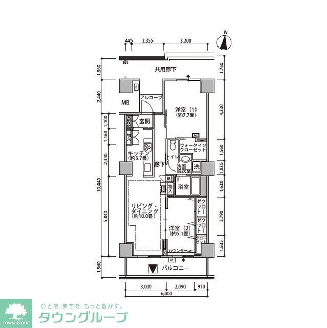 江東区東雲のマンションの間取り