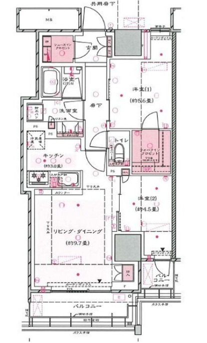 さいたま市大宮区桜木町のマンションの間取り