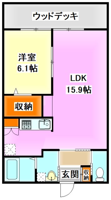 スプリト伊田の間取り