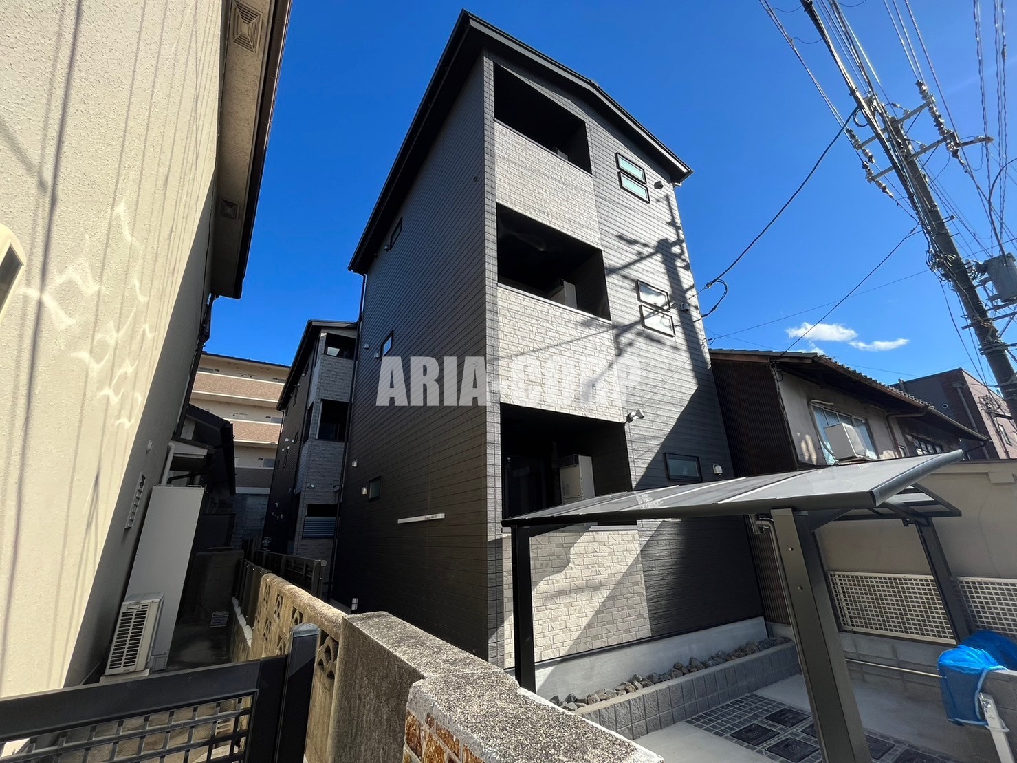 建物外観　2023年完成、大手ハウスメーカー施工デザイナーズアパート！