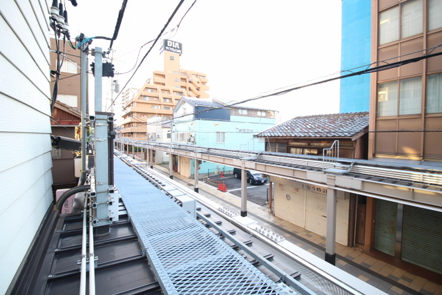 眺望　古町通りに面したお部屋です。