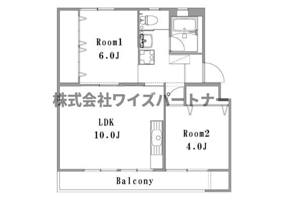 西鉄天神大牟田線 高宮駅 徒歩21分 4階建 築62年の間取り写真