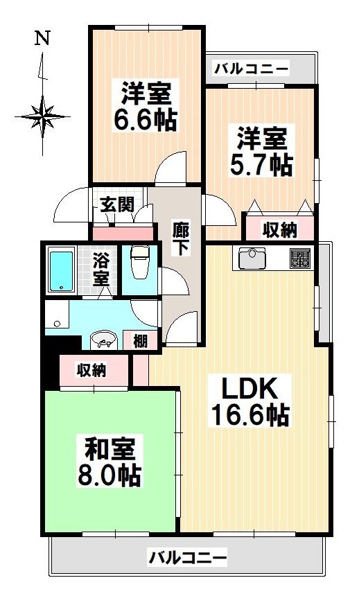 密柑山セピアコートの間取り写真