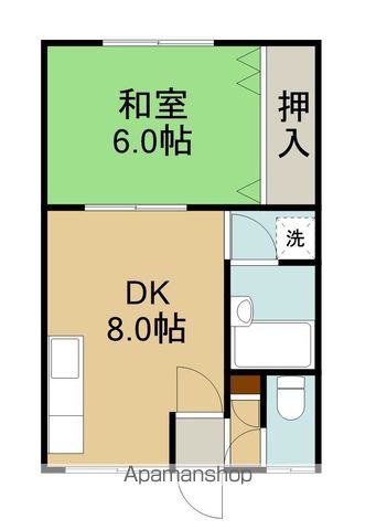 鍛治第2桧荘の間取り写真