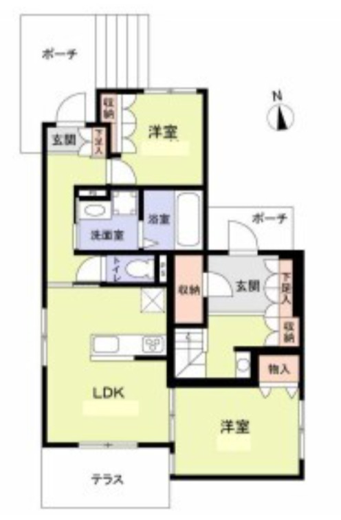 東急目黒線 洗足駅 徒歩5分 2階建 新築の間取り写真