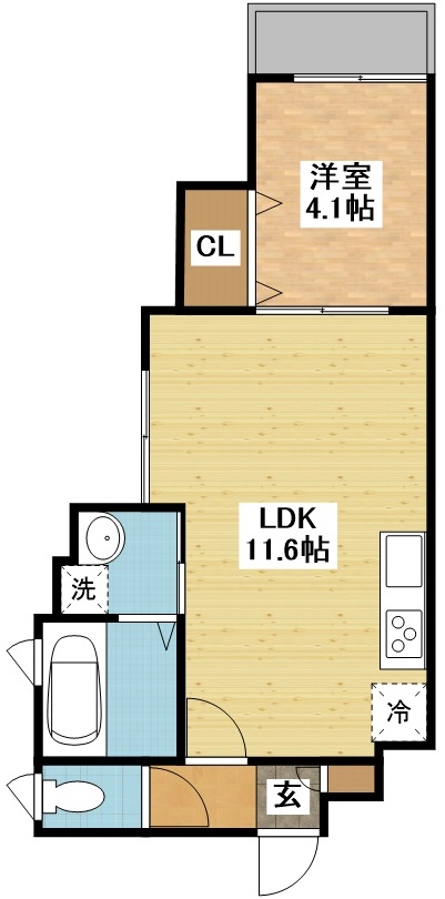 MODERN PALAZZO 新戸町Iの間取り