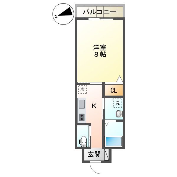 長崎市丸山町のマンションの間取り