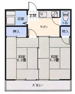 住谷アパートA棟の間取り