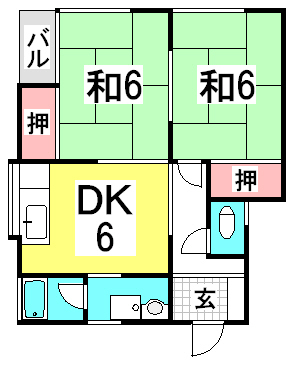 草津ＦＬＡＴＳの間取り