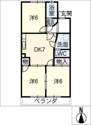 サンビューマンション中京の間取り