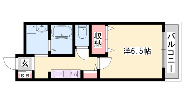 ハイツ中浜の間取り