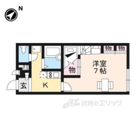 彦根市川瀬馬場町のアパートの間取り