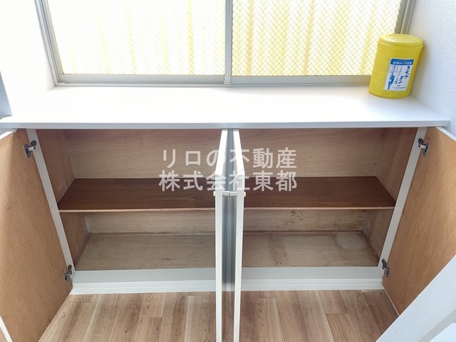 収納　棚付なので収納道具なしでも◎