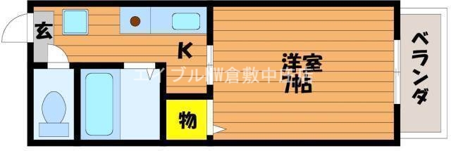 倉敷市徳芳のアパートの間取り